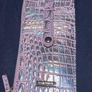 Brahmin Frosted Lilac Melbourne Slim Wallet